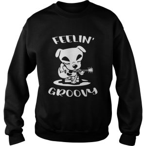 Dog playing guitar feeling groovy shirt 2