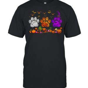 Dogs Paw Pumpkin Halloween T-shirt