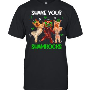 Doodle Dogs Shake Your Shamrocks Happy St Patrick's Day shirt 1