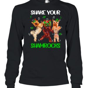 Doodle Dogs Shake Your Shamrocks Happy St Patrick's Day shirt 3