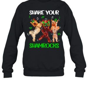 Doodle Dogs Shake Your Shamrocks Happy St Patrick's Day shirt 4