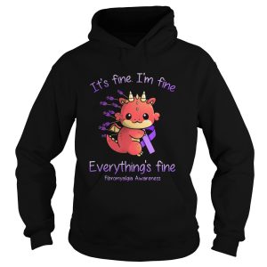 Dragon Baby Its fine Im fine everythings fine Fibromyalgia Awareness shirt 1