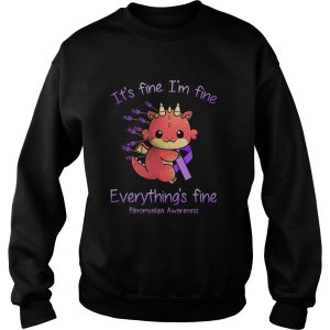 Dragon Baby Its fine Im fine everythings fine Fibromyalgia Awareness shirt