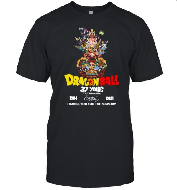 Dragon Ball 37 Years Toriyama Akira 1984 2021 Signature Thanks You For The Memories shirt