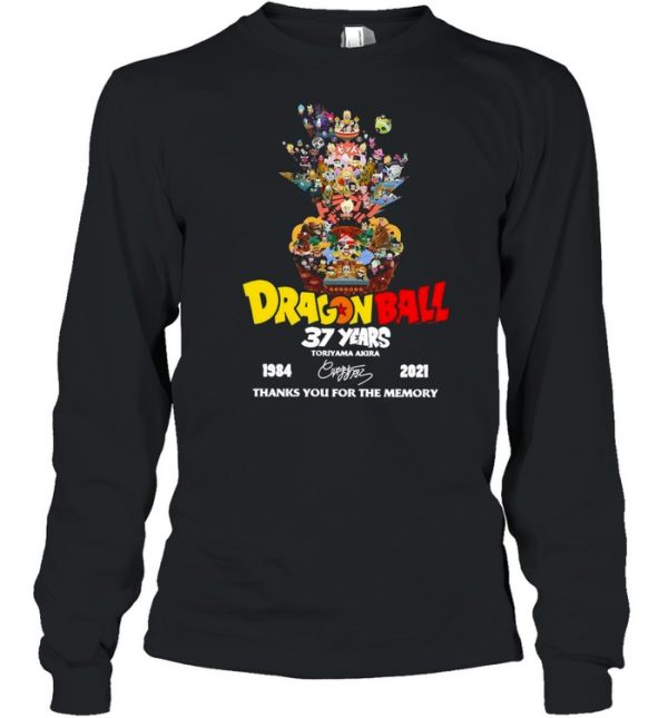 Dragon Ball 37 Years Toriyama Akira 1984 2021 Signature Thanks You For The Memories shirt