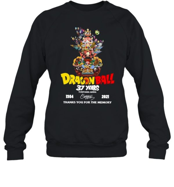 Dragon Ball 37 Years Toriyama Akira 1984 2021 Signature Thanks You For The Memories shirt