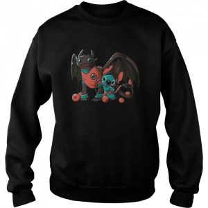 Dragon Ball With Baby Toothless Dragon And Baby Stitch shirt 2