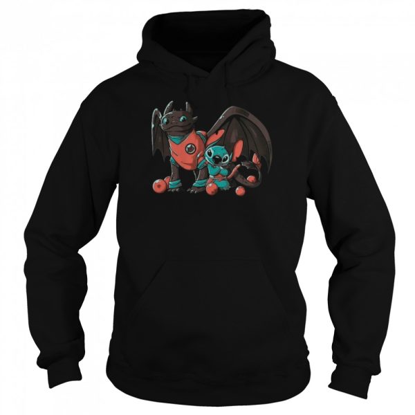 Dragon Ball With Baby Toothless Dragon And Baby Stitch shirt