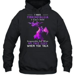 Dragon Hug Breast Cancer I Have Fibromyalgia I Can't Held Responsible For What My Face Does shirt 2