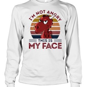 Dragon I'm Not Angry This Is My Face Vintage Retro T shirt 3