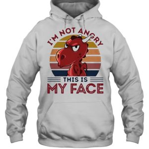 Dragon I'm Not Angry This Is My Face Vintage Retro T shirt 5