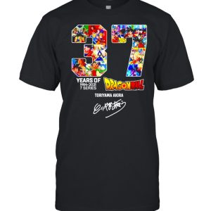 Dragon ball 37 years of 1984 2021 7 series Toriyama Akira signature shirt 1