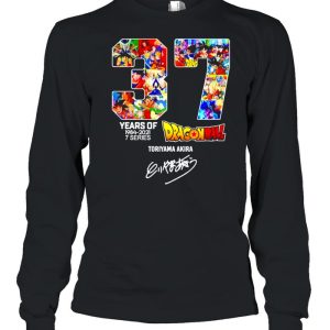 Dragon ball 37 years of 1984 2021 7 series Toriyama Akira signature shirt 3