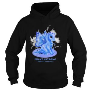 Dragon butterfly brave and strong diabetes awareness shirt 1