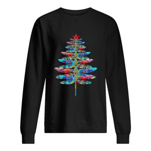 Dragonflies Christmas tree shirt 2