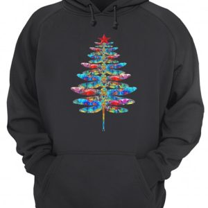 Dragonflies Christmas tree shirt 3