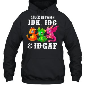 Dragons stuck between Idk Idc and Idgaf shirt 3