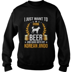 Drink Beer And Hang With My Korean Jindo Dog shirt 3