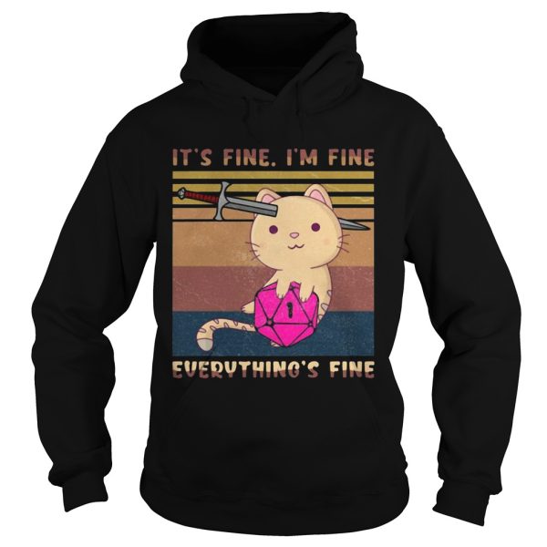 Dungeon Meowster Its Fine Im Fine Everything Fine Vintage shirt