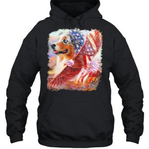 Eagle Australian Shepherd American Wings Happy 4th Of July Shirt 5