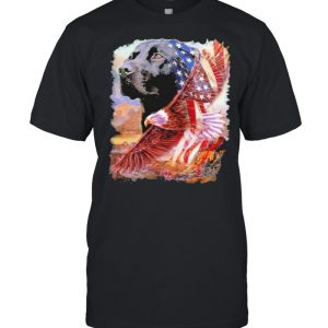 Eagle Black Labrador Retriever American Wings Happy 4th Of July Shirt