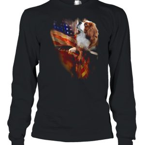 Eagle Cavalier King Charles Spaniel American Wings Happy 4th Of July Shirt 3