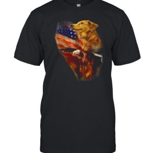 Eagle Cgolden Retriever American Wings Happy 4th Of July Shirt 1