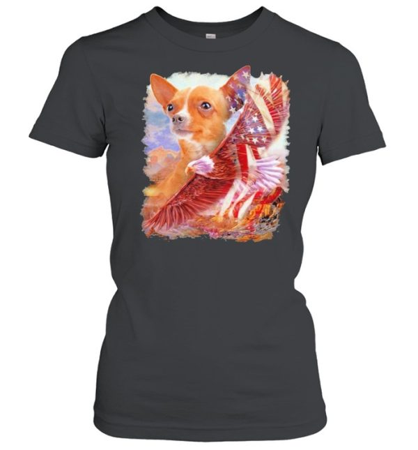 Eagle Chihuahua American Wings Happy 4th Of July Shirt