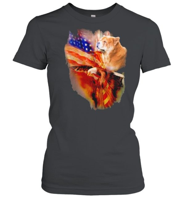 Eagle Chow Chow Collie American Wings Happy 4th Of July Shirt