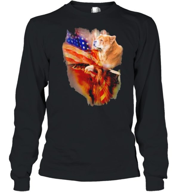 Eagle Chow Chow Collie American Wings Happy 4th Of July Shirt