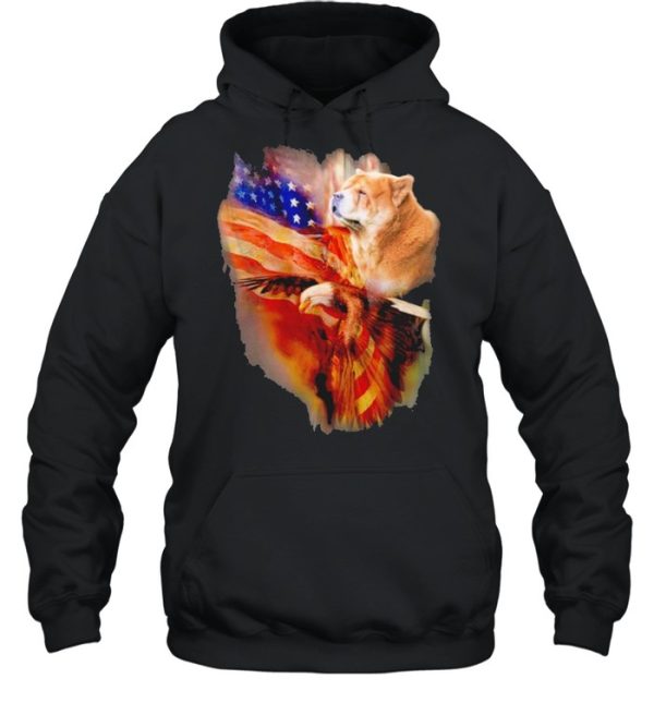 Eagle Chow Chow Collie American Wings Happy 4th Of July Shirt