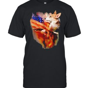 Eagle Corgi American Wings Happy 4th Of July Shirt