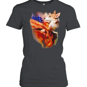 Eagle Corgi American Wings Happy 4th Of July Shirt