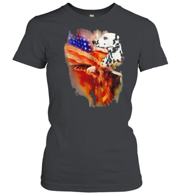 Eagle Dalmatian American Wings Happy 4th Of July Shirt