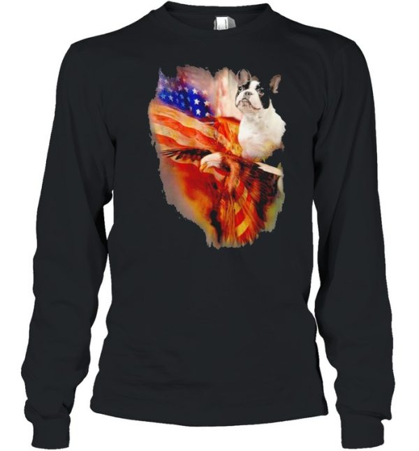 Eagle French Bulldog American Wings Happy 4th Of July Shirt