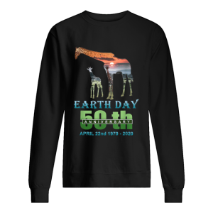 Earth Day 50th Anniversary Giraffe Silhouette Giraffe shirt