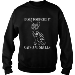 Easily Distracted By Cats And Skulls Costume shirt