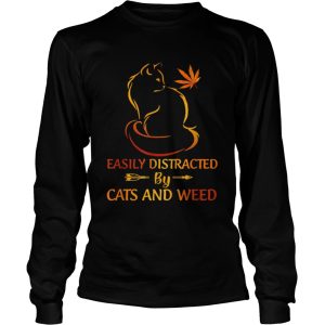 Easily distracted by cats and weed shirt