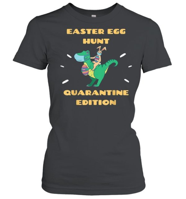 Easter in Quarantine 2021 Bunny &amp Easter Dinosaur TRex shirt