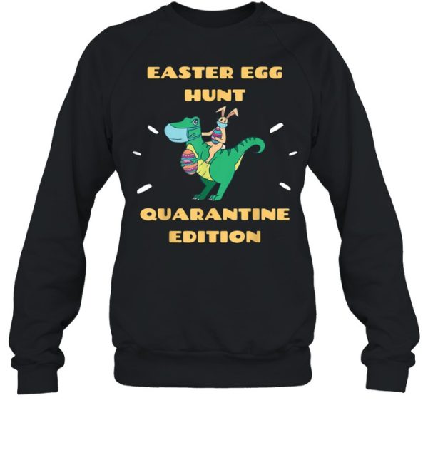 Easter in Quarantine 2021 Bunny &amp Easter Dinosaur TRex shirt