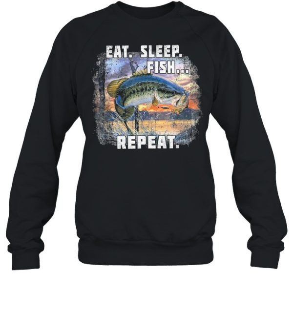 Eat Sleep Fish Repeat Fishing Vintage shirt