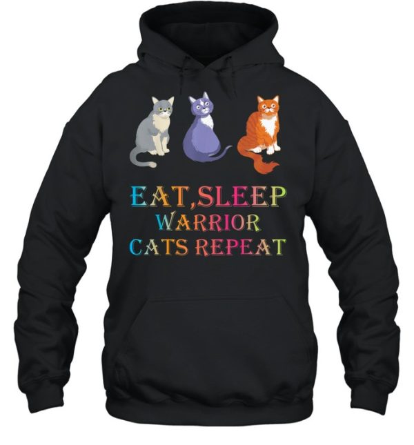 Eat Sleep Warrior Cats Repeat shirt