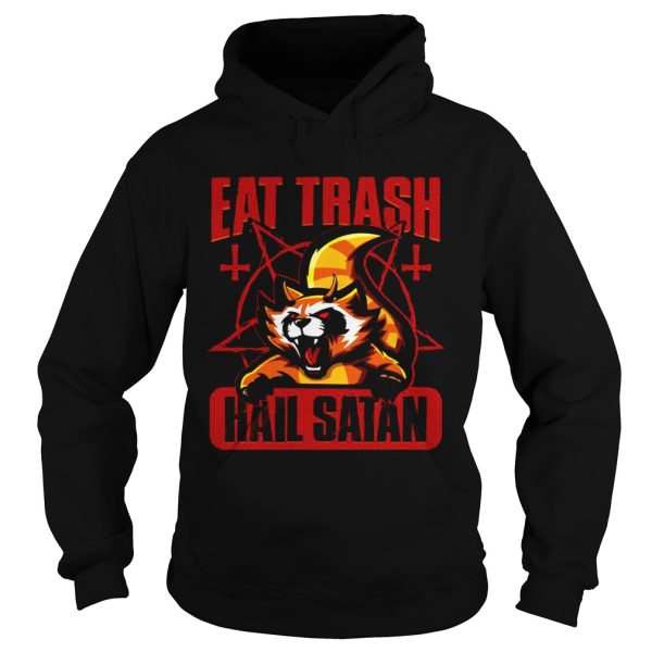 Eat Trash Hail Satan Cat Red shirt