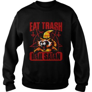 Eat Trash Hail Satan Cat Red shirt