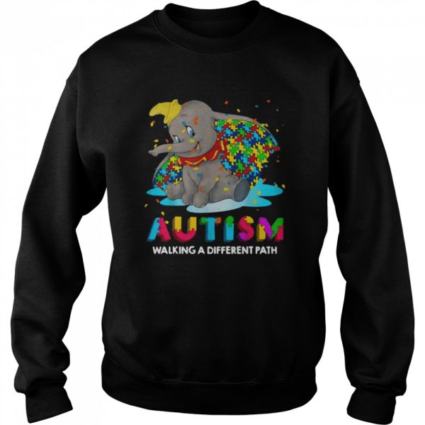 Elephant Autism Walking A Different Path T-shirt