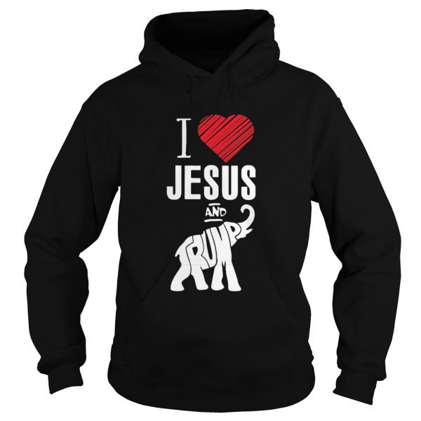 Elephant I Love Jesus And Trump shirt