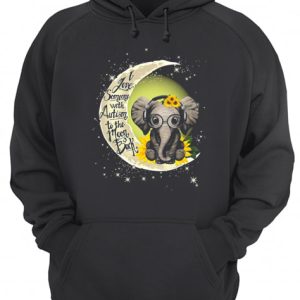 Elephant I Love Someone With Autism To The Moon Back shirt 3