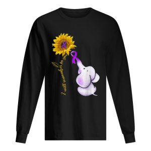 Elephant I Will Remember For You Sunflower Alzheimer’s Awareness shirt