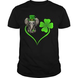Elephant Lucky Heart Shamrock St Patricks Day shirt