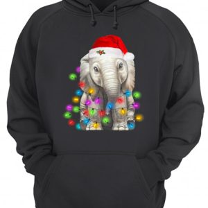 Elephant Santa Light Christmas shirt 3